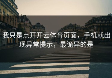 我只是点开开云体育页面，手机就出现异常提示，最诡异的是