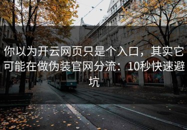 你以为开云网页只是个入口，其实它可能在做伪装官网分流：10秒快速避坑